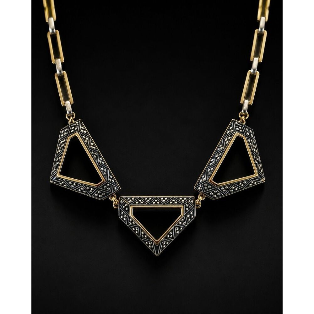 Rare Lulu Frost Mod Mode Midi Necklace Geometric Art Deco Collector